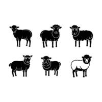 Unique and line art design of sheep for creative projects vector