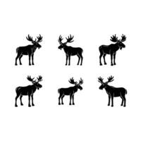 Moose and line art design, perfect for wildlife-themed projects. vector