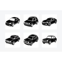 Automobile and Line Art Design for Printables vector