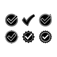 Stylish check mark design for print and digital projects vector