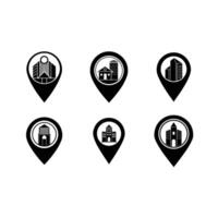 Modern location design featuring and line art for digital products vector