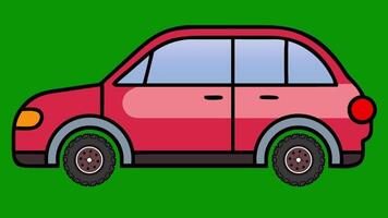 Chroma Schlüssel Bearbeitung kostenlos rot Auto Animation mit Grün Bildschirm video