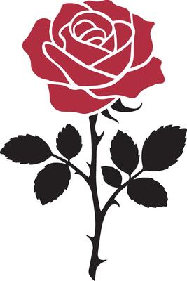 Red Rose flower design