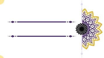 Abstract ornamental rotating pattern mandala with space for greeting text footage video
