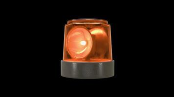 Loop Orange warning light with spots and alpha channel video