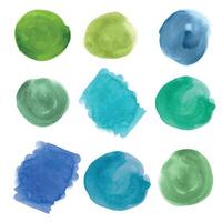 A bundle of watercolor blobs to combine with different elements for greeting cards, covers, posters, flyers, etc. vector