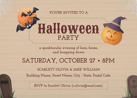 Halloween Party Invitation for Adult template