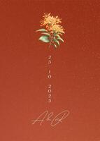 Fall Theme Wedding Invitation template