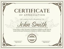 Victoria Vintage Certificate template