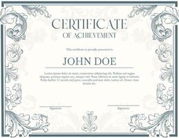 Classic Victorian Certificate Design template