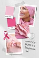 Support Breast Cancer Pinterest Moodboard template
