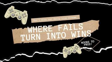 Torn Paper Brown Game Streamers template