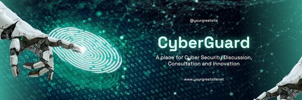green neon cyber security twitter header template