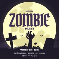 Zombie Themed Halloween Party Instagram Post Template
