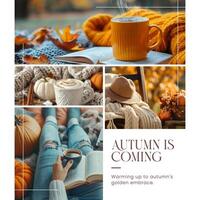Minimalist Autumn Season Instagram Post template