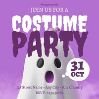 Halloween Costume Party Invitation Template