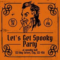 Halloween Invitation for Instagram Post Template