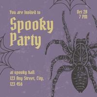 Halloween Invitation Instagram Post template
