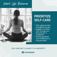 Work-Life Balance Instagram Post template