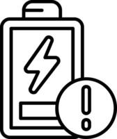 Battery Low Icon Design vector