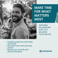 Work-Life Balance Instagram Post template