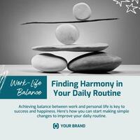 Work-Life Balance Instagram Post template
