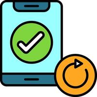 Auto-rotate Icon Design vector