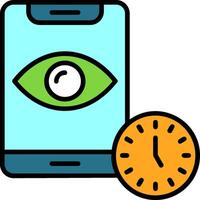 Screen timeout Icon Design vector