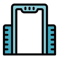 Metal detector gate for security checking scanning for weapons vector