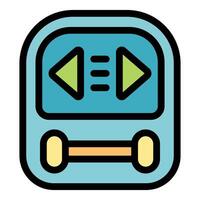 Portable music player featuring play, pause, and rewind buttons vector