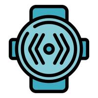 Smartwatch showing wireless signal icon on screen vector