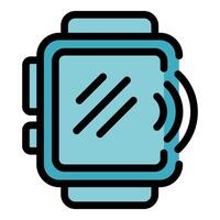 Smart watch sending out signal icon vector outline style