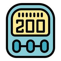 Digital handheld device showing number two hundred vector