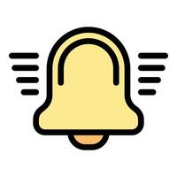 Yellow notification bell ringing icon for website or app vector