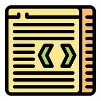 Web development code programming icon with arrows and lines vector