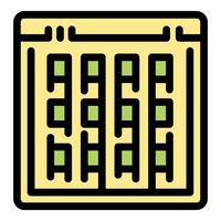 Webpage showing building with multiple apartments icon vector