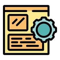 Web design development gear cogwheel optimization icon vector
