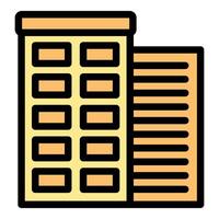 Multi storey building with windows representing modern architecture vector