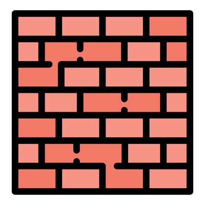 Brick wall protecting from danger presenting strength and security
