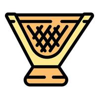 Basketball hoop icon showing scoring points in game vector
