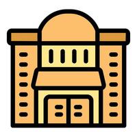 Big city hall building with columns facade representing classic architecture style vector