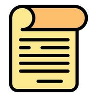 Yellow paper scroll representing contract document vector