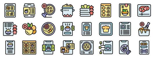 Online food ordering icons showing different ways of ordering food online vector
