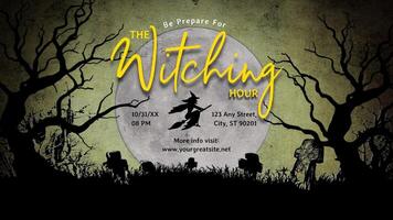 Halloween Witching Hour Invitation for Twitter Post template
