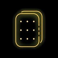 Neon sign showing two crackers on black background vector