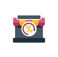 Online store offering cashback and reward points program vector