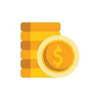 Stack of gold coins representing increasing investment portfolio vector