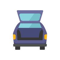 Open empty trunk on a family car illustration vector