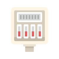 Electric meter showing energy consumption levels icon vector