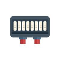 Electric fuse box connecting wires supplying power to appliances vector